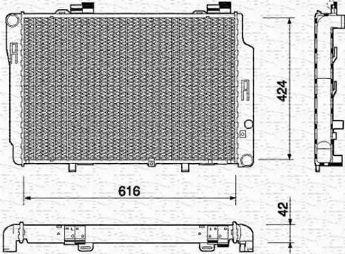 Magneti Marelli 350213765000 - Радиатор, охлаждане на двигателя vvparts.bg