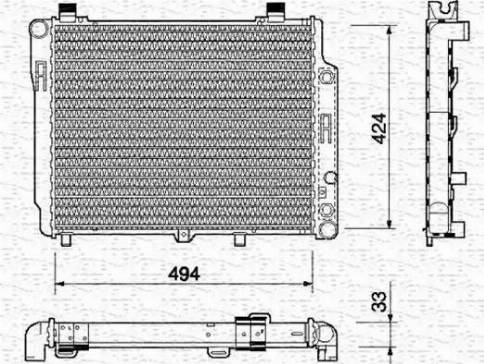 Magneti Marelli 350213766000 - Радиатор, охлаждане на двигателя vvparts.bg