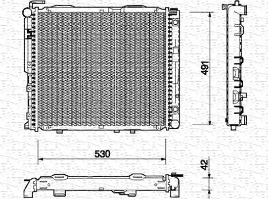 Magneti Marelli 350213763000 - Радиатор, охлаждане на двигателя vvparts.bg