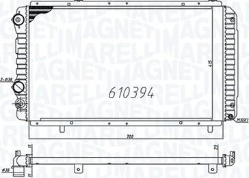 Magneti Marelli 350213706000 - Радиатор, охлаждане на двигателя vvparts.bg