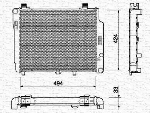 Magneti Marelli 350213714000 - Радиатор, охлаждане на двигателя vvparts.bg