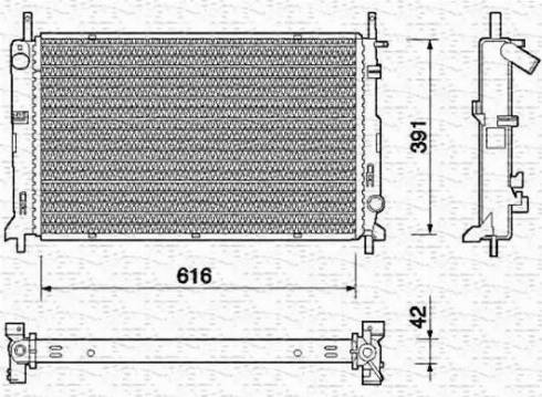 Magneti Marelli 350213716000 - Радиатор, охлаждане на двигателя vvparts.bg