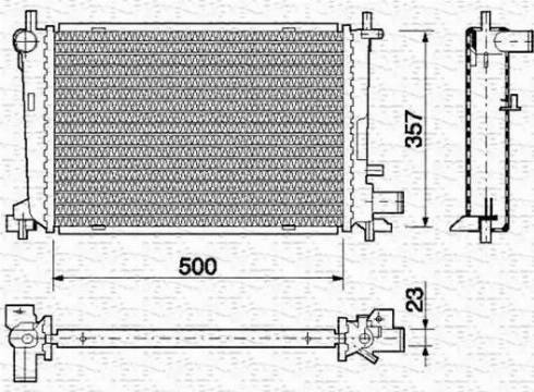 Magneti Marelli 350213711000 - Радиатор, охлаждане на двигателя vvparts.bg