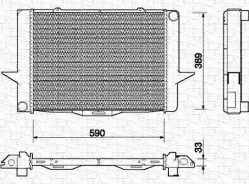 Magneti Marelli 350213713000 - Радиатор, охлаждане на двигателя vvparts.bg