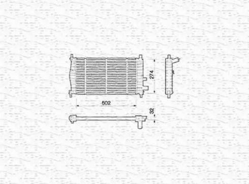 Magneti Marelli 350213780000 - Радиатор, охлаждане на двигателя vvparts.bg