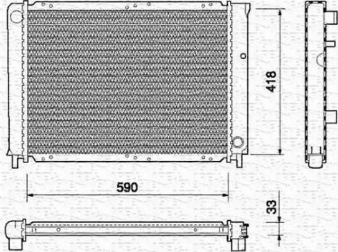 Magneti Marelli 350213735000 - Радиатор, охлаждане на двигателя vvparts.bg