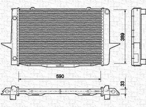 Magneti Marelli 350213732000 - Радиатор, охлаждане на двигателя vvparts.bg