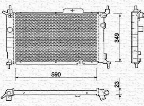 Magneti Marelli 350213729000 - Радиатор, охлаждане на двигателя vvparts.bg