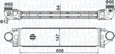 Magneti Marelli 351319204990 - Интеркулер (охладител за въздуха на турбината) vvparts.bg