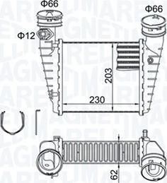 Magneti Marelli 351319205190 - Интеркулер (охладител за въздуха на турбината) vvparts.bg