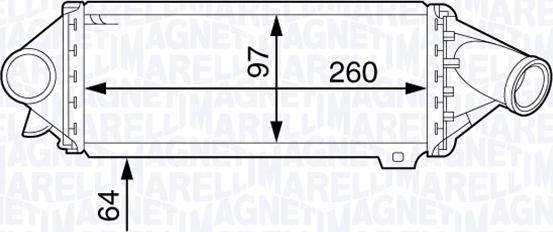 Magneti Marelli 351319202460 - Интеркулер (охладител за въздуха на турбината) vvparts.bg