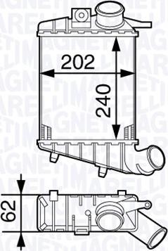 Magneti Marelli 351319202750 - Интеркулер (охладител за въздуха на турбината) vvparts.bg