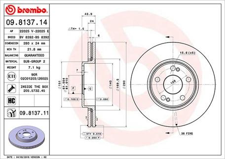 Magneti Marelli 360406044000 - Спирачен диск vvparts.bg