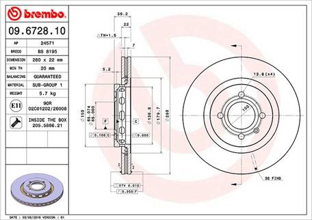 Magneti Marelli 360406048500 - Спирачен диск vvparts.bg