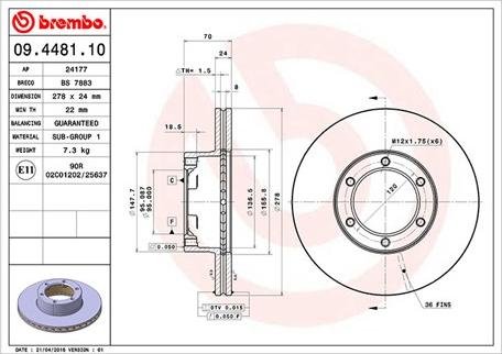 Magneti Marelli 360406042500 - Спирачен диск vvparts.bg