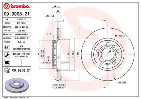 Magneti Marelli 360406059301 - Спирачен диск vvparts.bg