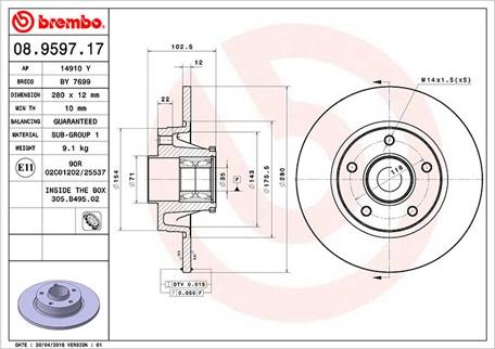 Magneti Marelli 360406057400 - Спирачен диск vvparts.bg