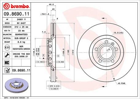 Magneti Marelli 360406001601 - Спирачен диск vvparts.bg