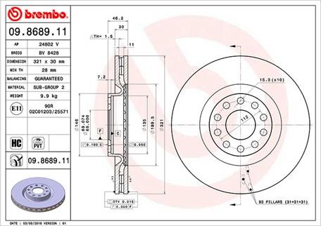 Magneti Marelli 360406001801 - Спирачен диск vvparts.bg