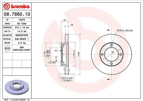 Magneti Marelli 360406019500 - Спирачен диск vvparts.bg