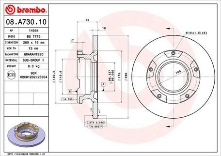 Magneti Marelli 360406080300 - Спирачен диск vvparts.bg