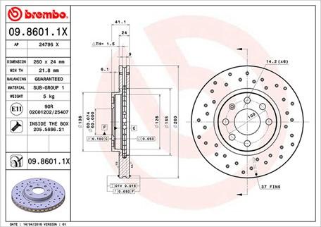 Magneti Marelli 360406039502 - Спирачен диск vvparts.bg