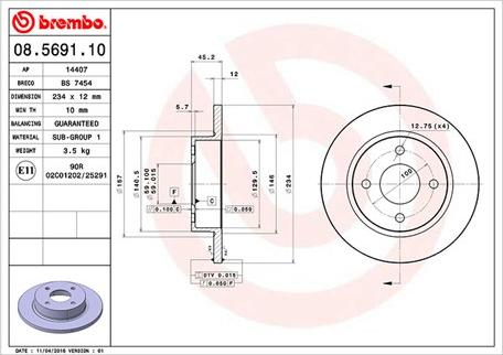 Magneti Marelli 360406035800 - Спирачен диск vvparts.bg