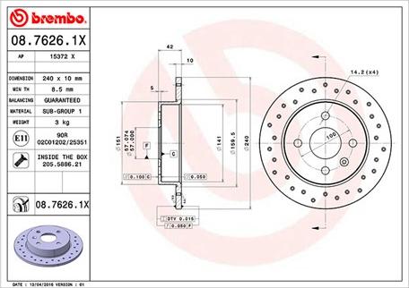 Magneti Marelli 360406038902 - Спирачен диск vvparts.bg