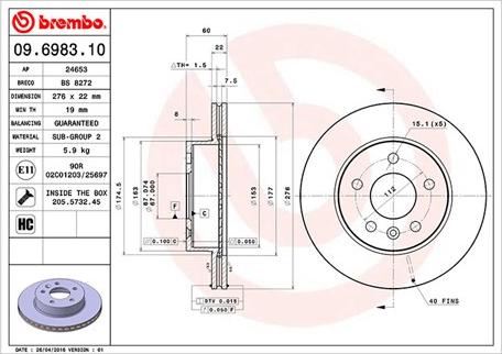 Magneti Marelli 360406032200 - Спирачен диск vvparts.bg