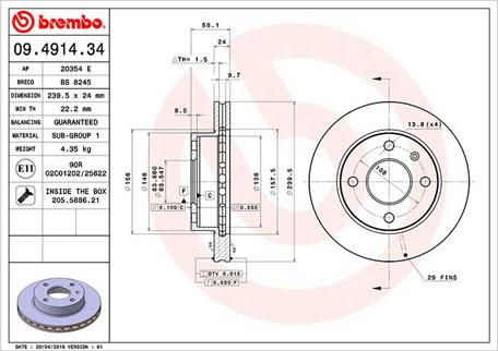 Magneti Marelli 360406024800 - Спирачен диск vvparts.bg