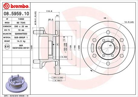 Magneti Marelli 360406022800 - Спирачен диск vvparts.bg