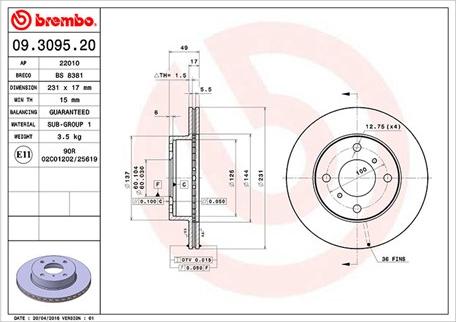 Magneti Marelli 360406027300 - Спирачен диск vvparts.bg