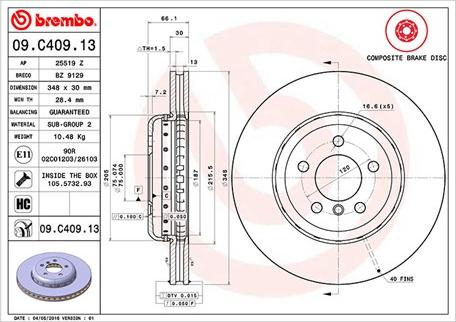 Magneti Marelli 360406131304 - Спирачен диск vvparts.bg