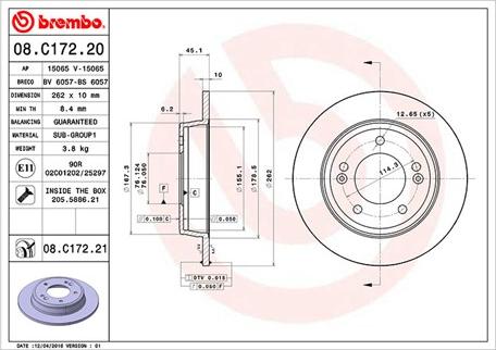 Magneti Marelli 360406121600 - Спирачен диск vvparts.bg