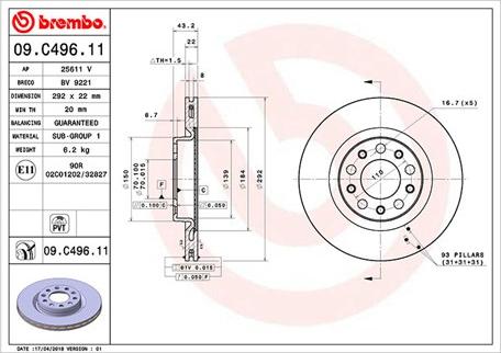 Magneti Marelli 360406127701 - Спирачен диск vvparts.bg