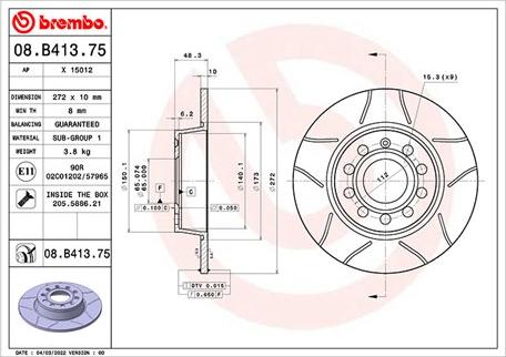 Magneti Marelli 360406175205 - Спирачен диск vvparts.bg