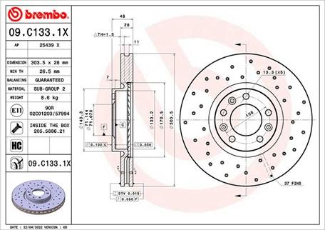 Magneti Marelli 360406176802 - Спирачен диск vvparts.bg