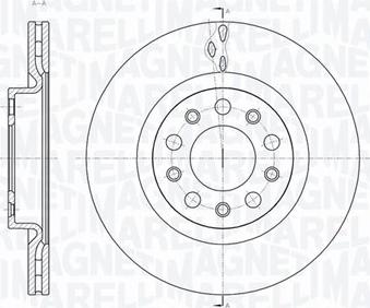 Magneti Marelli 361302040448 - Спирачен диск vvparts.bg