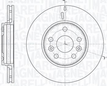 Magneti Marelli 361302040568 - Спирачен диск vvparts.bg