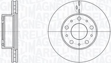 Magneti Marelli 361302040801 - Спирачен диск vvparts.bg