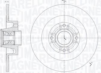 Magneti Marelli 361302040820 - Спирачен диск vvparts.bg