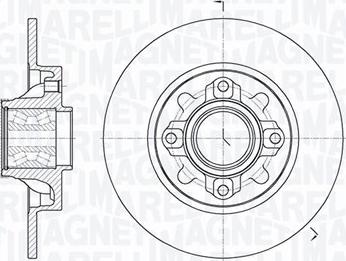 Magneti Marelli 361302040822 - Спирачен диск vvparts.bg