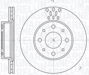 Magneti Marelli 361302040350 - Спирачен диск vvparts.bg