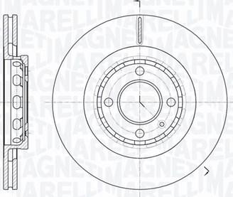 Magneti Marelli 361302040304 - Спирачен диск vvparts.bg