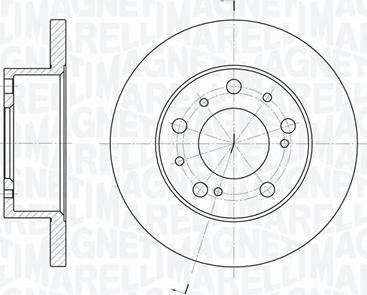 Magneti Marelli 361302040211 - Спирачен диск vvparts.bg