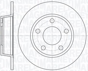 Magneti Marelli 361302040281 - Спирачен диск vvparts.bg