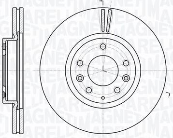 Magneti Marelli 361302040754 - Спирачен диск vvparts.bg