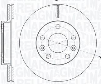 Magneti Marelli 361302040773 - Спирачен диск vvparts.bg