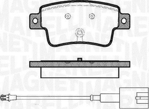 Magneti Marelli 363916060446 - Комплект спирачно феродо, дискови спирачки vvparts.bg