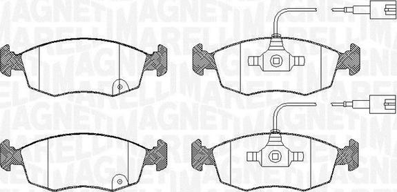 Magneti Marelli 363916060440 - Комплект спирачно феродо, дискови спирачки vvparts.bg